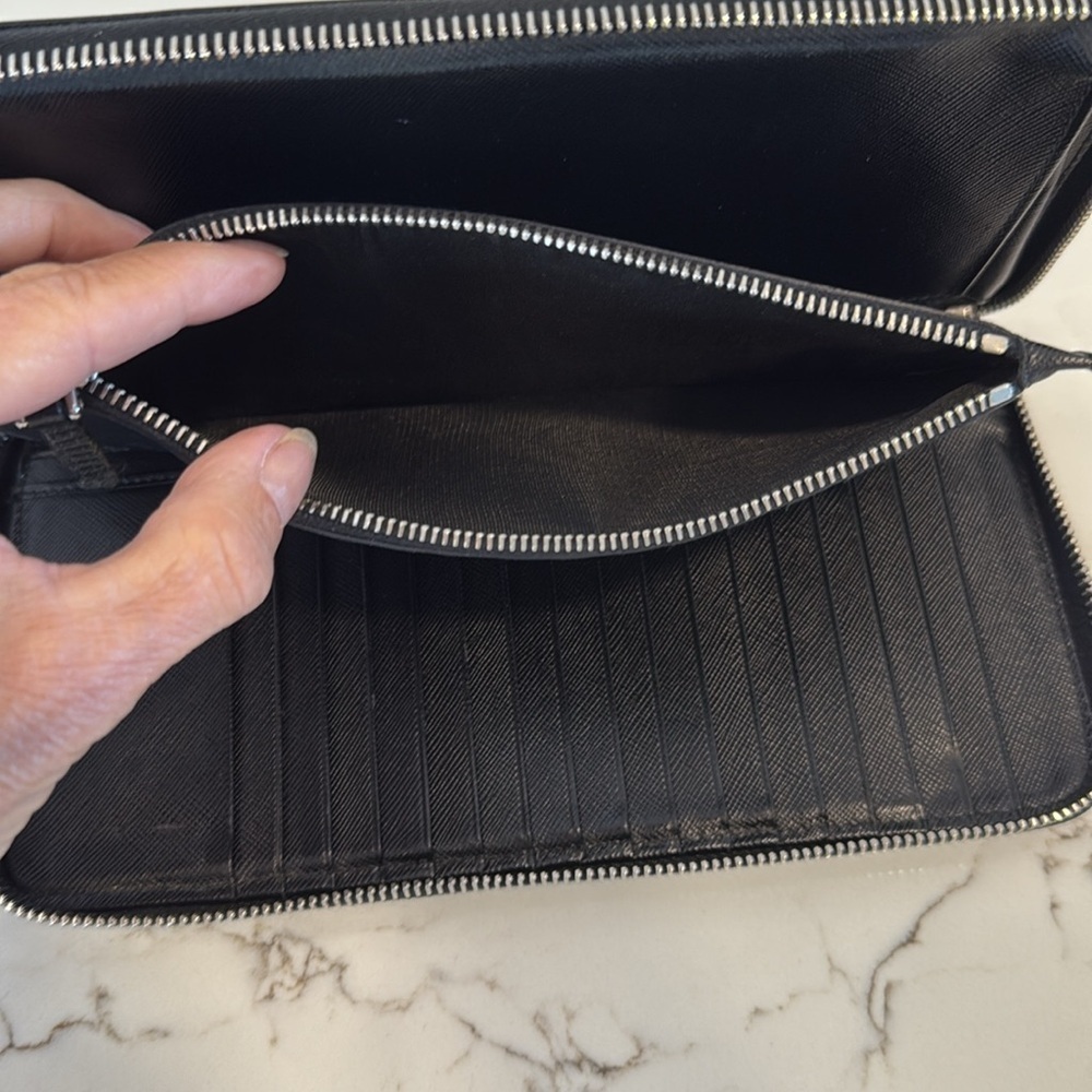 Prada Black Saffiano Leather Long Wallet - Picture 6 of 10